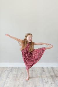 Pink Floral Maxi Dress