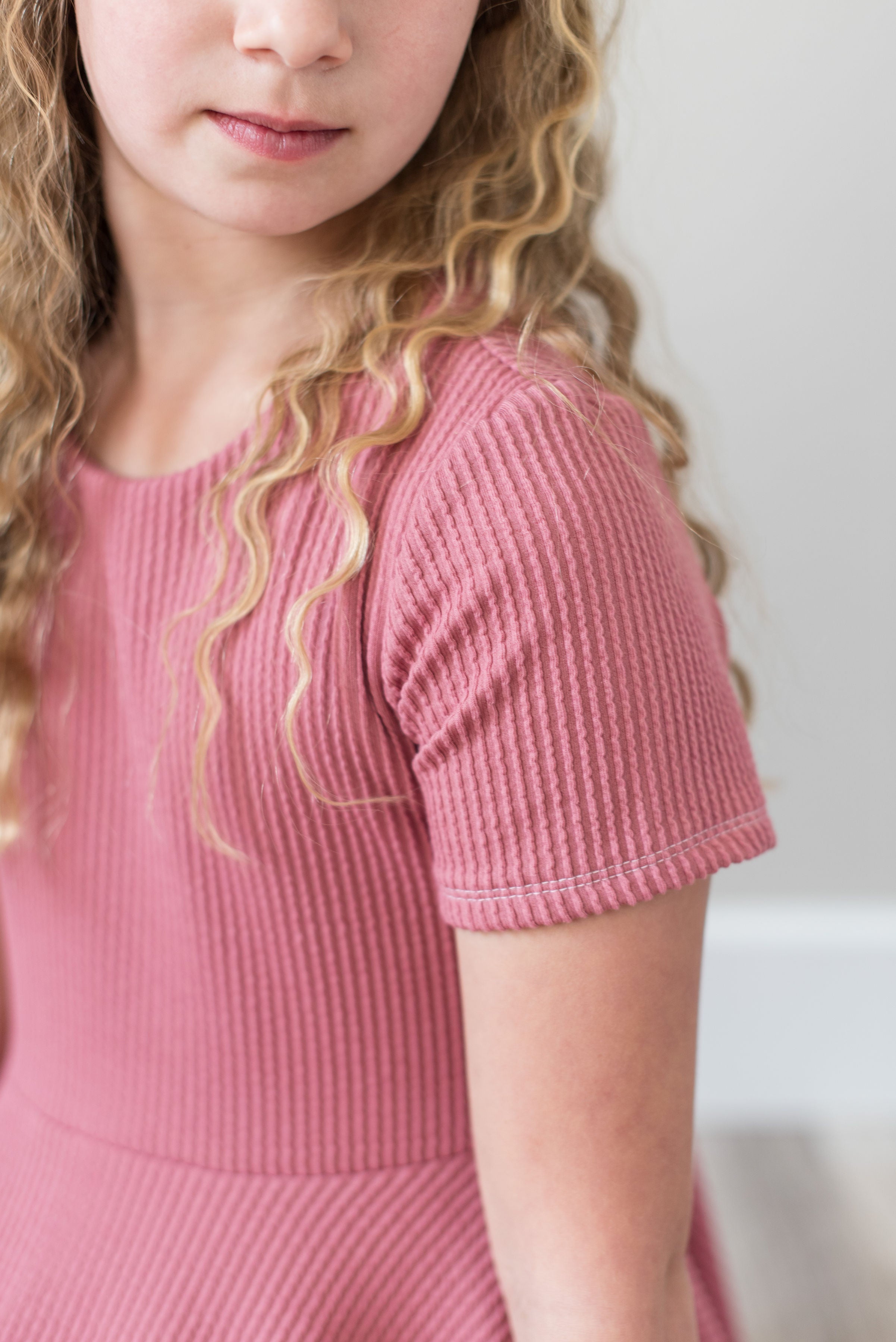 Mauve Textured Twirl Dress
