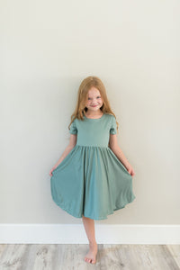 Sage Double Twirl Dress
