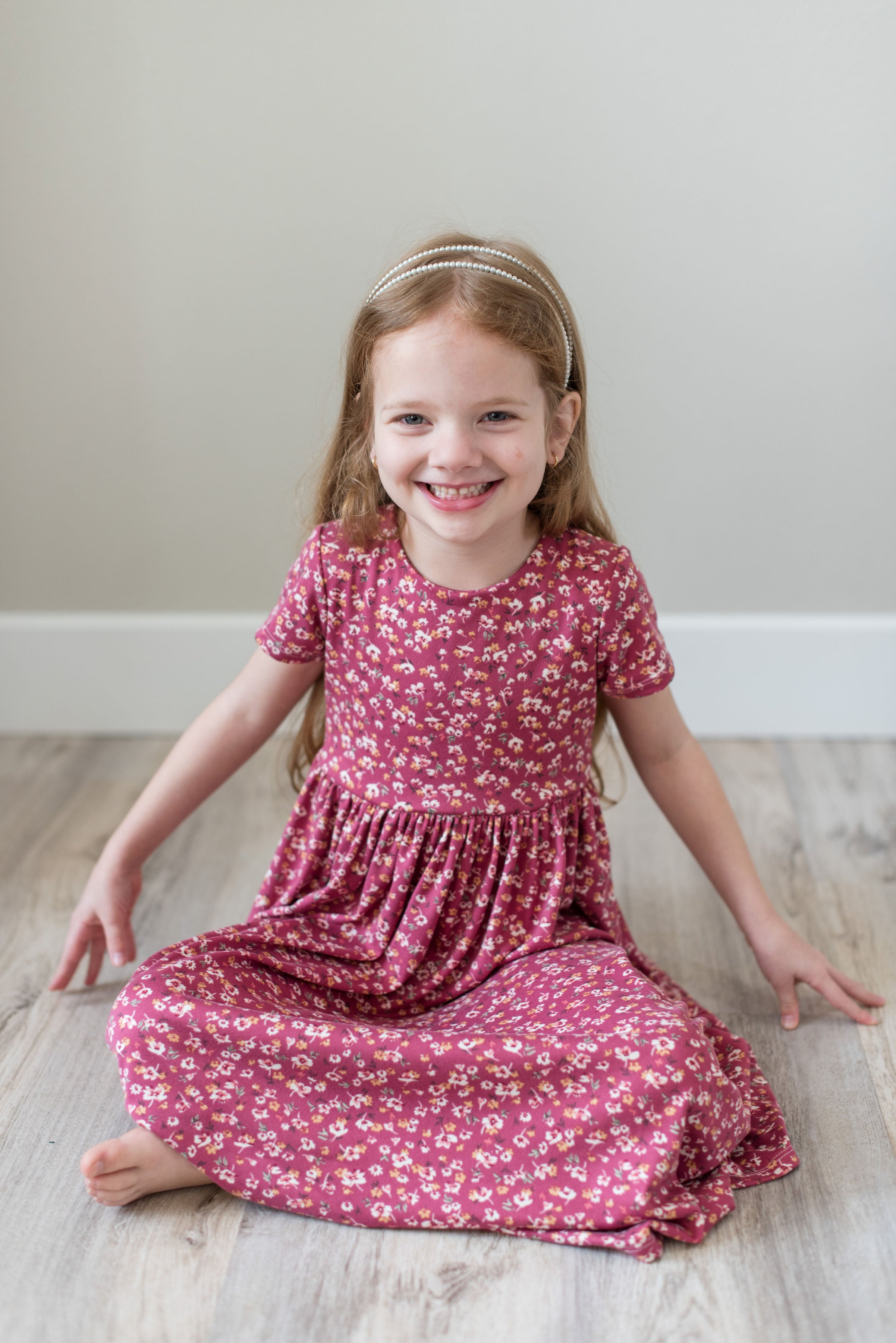 Pink Floral Maxi Dress