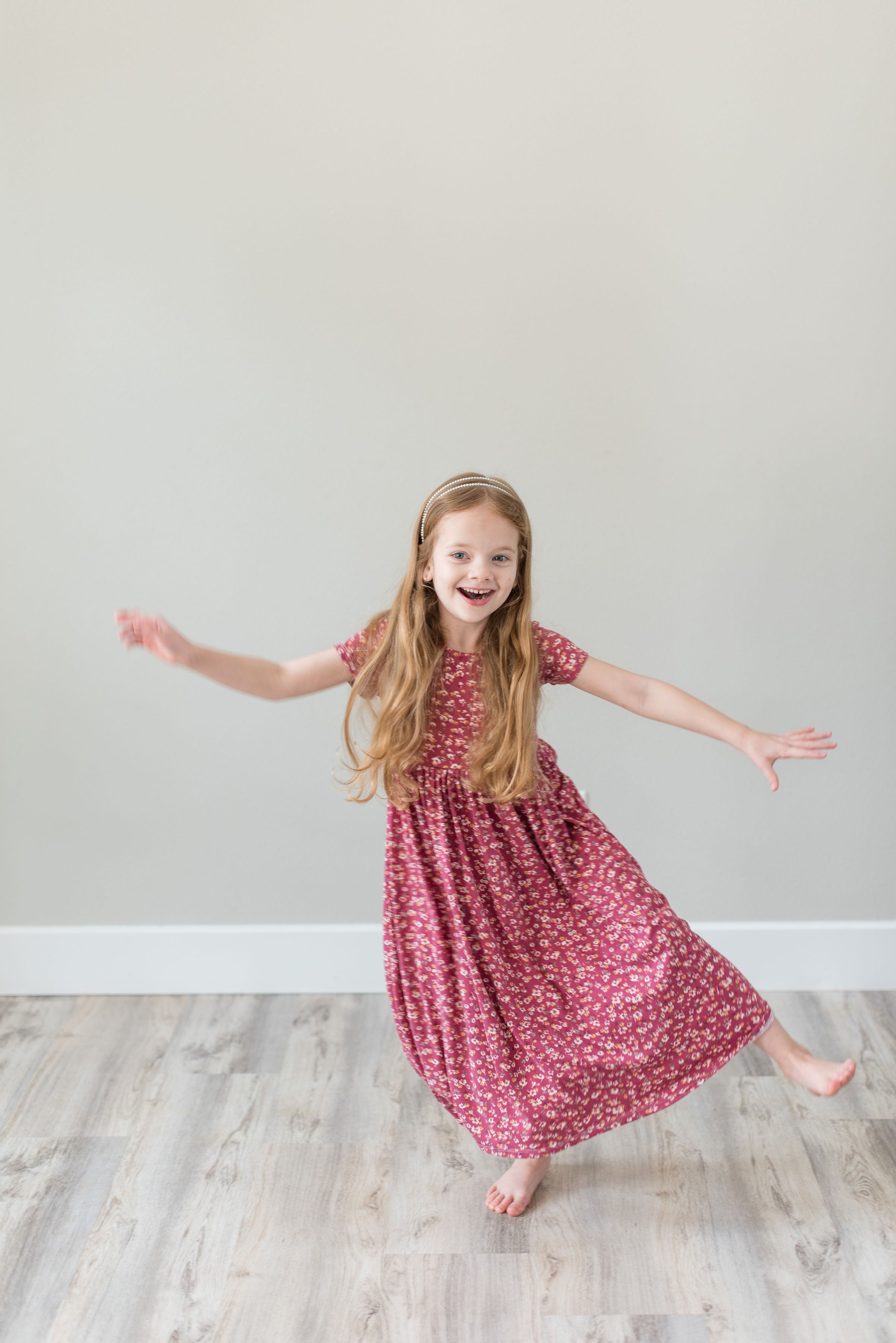 Pink Floral Maxi Dress