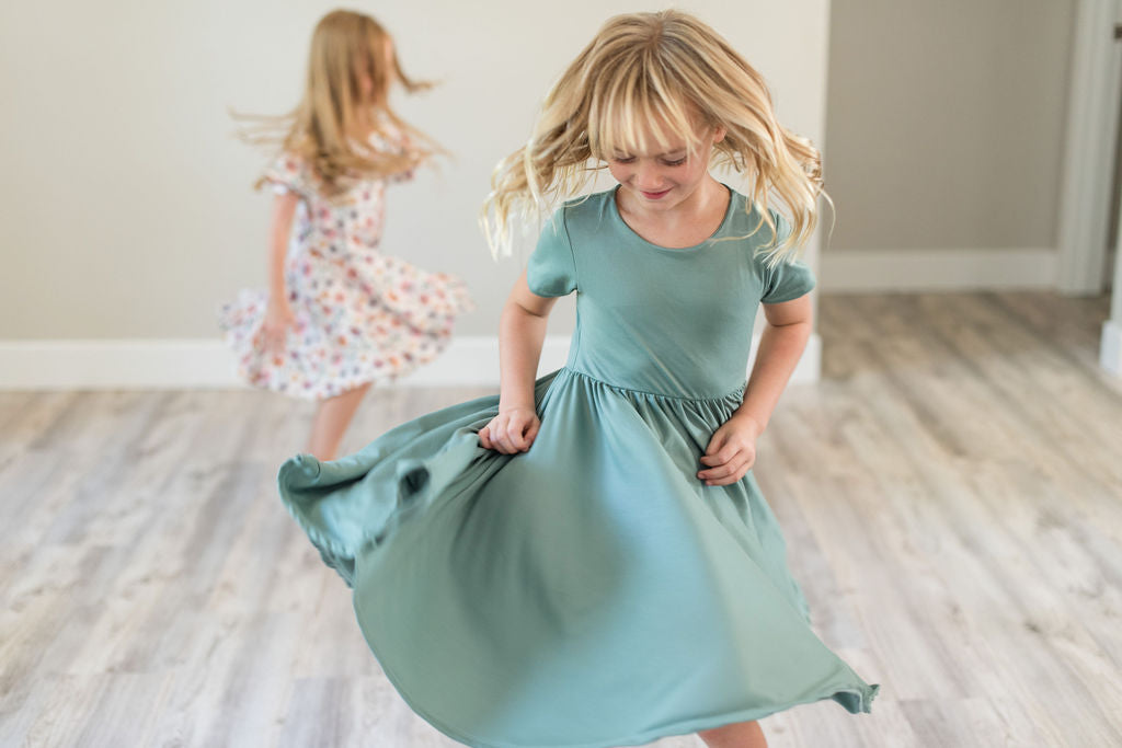Sage Double Twirl Dress