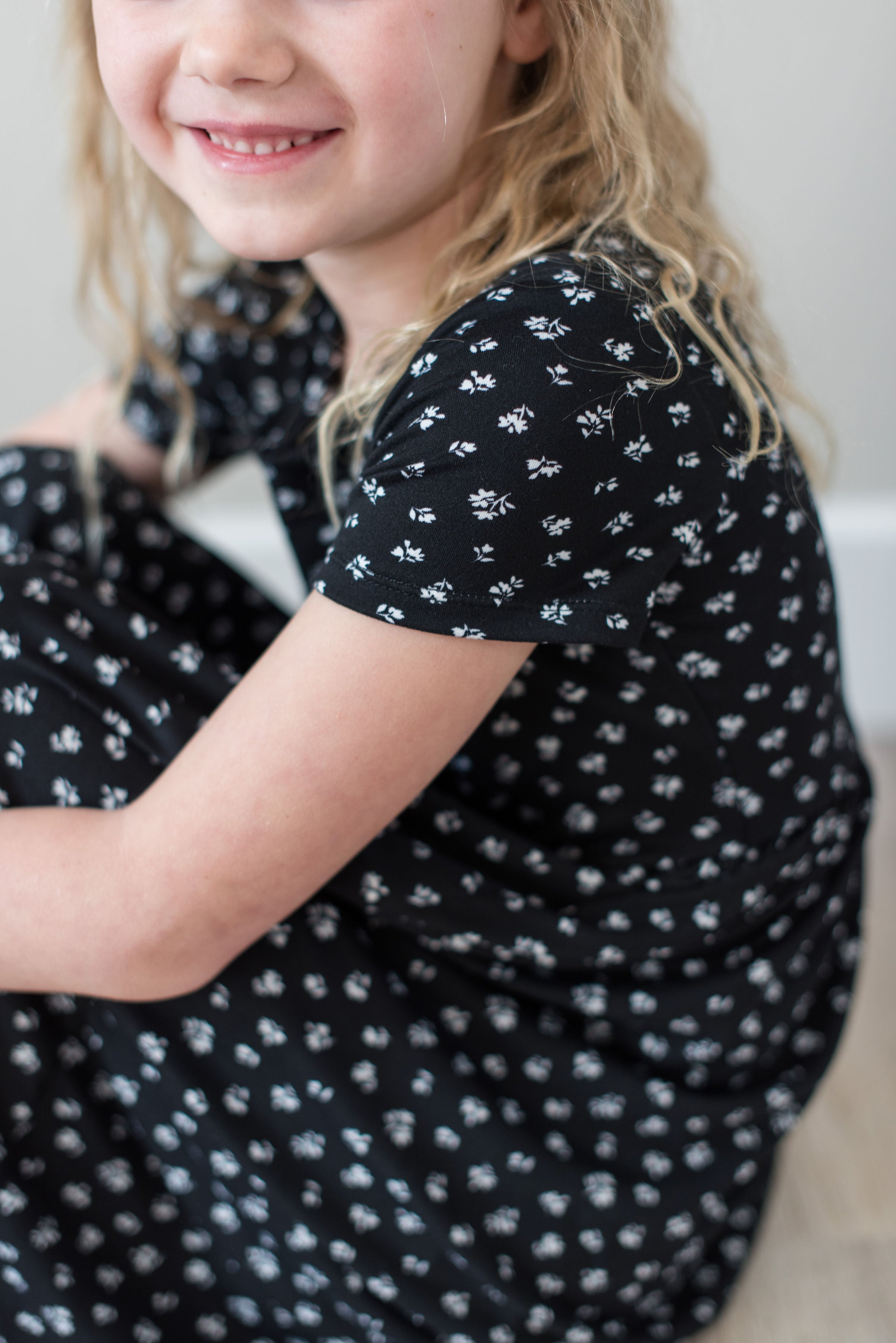 Black and White Floral Maxi Dress