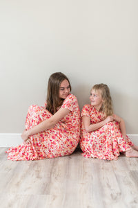 Abstract floral twirl dress