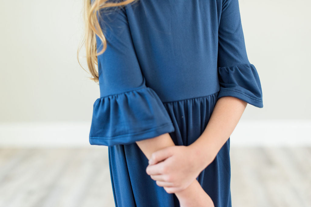 Navy Blue Maxi Dress for girls