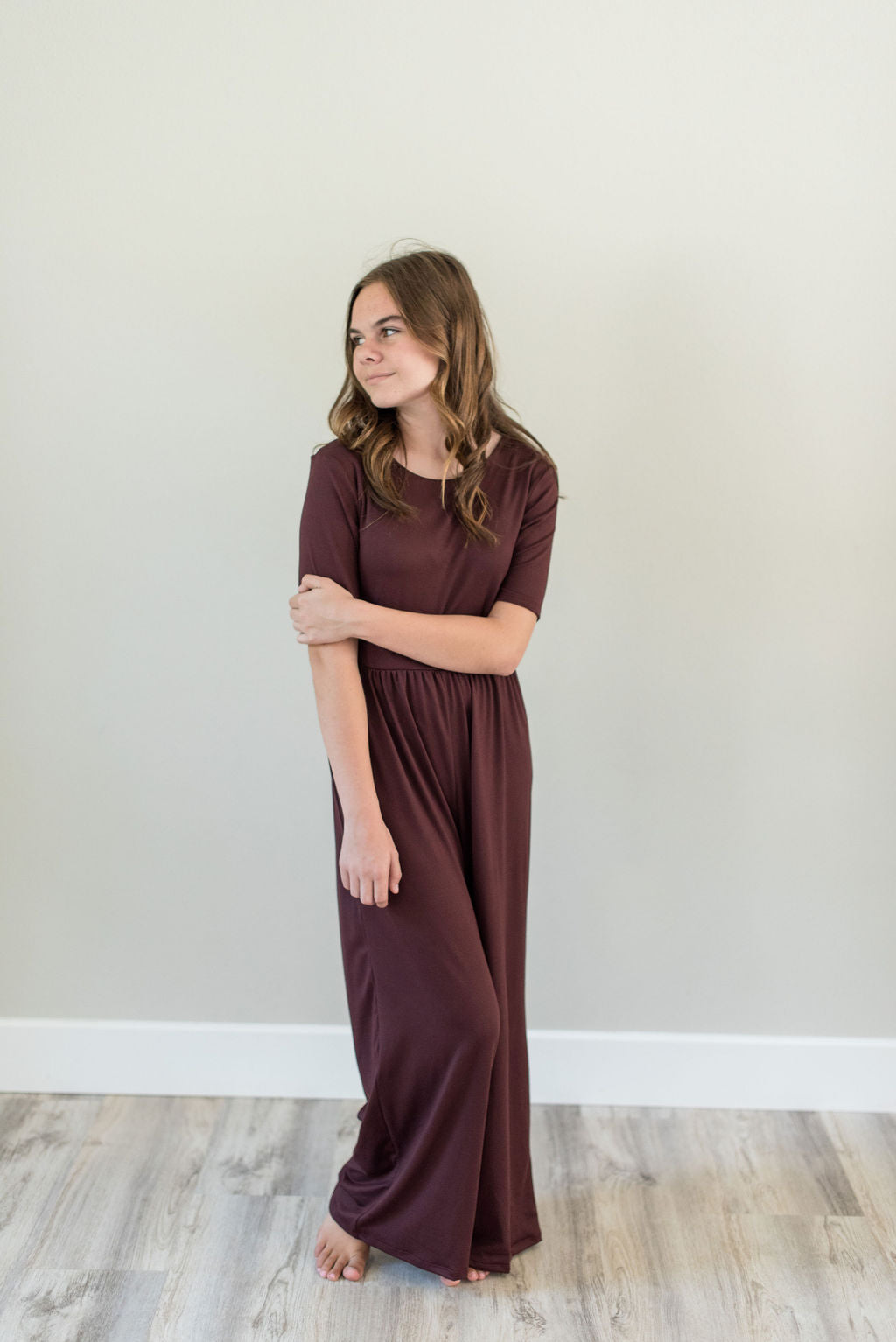 Burgundy Romper