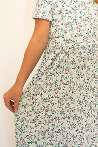BLUE AND PINK MAXI DRESS